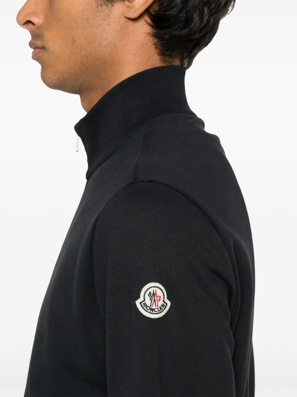 Tricolour-Trim Cotton Sweatshirt - Image 3