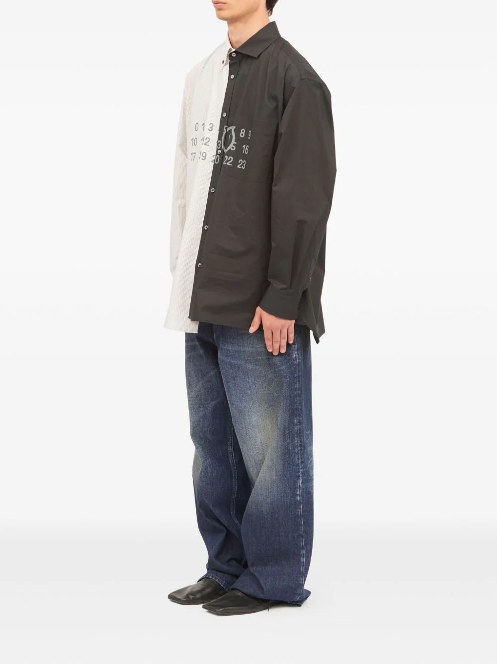 Two-Tone Long-Sleeved Shirt - Image 2