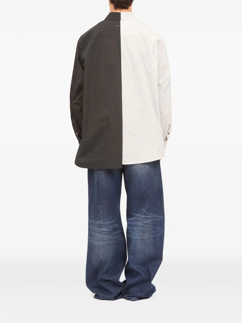 Two-Tone Long-Sleeved Shirt - Image 3