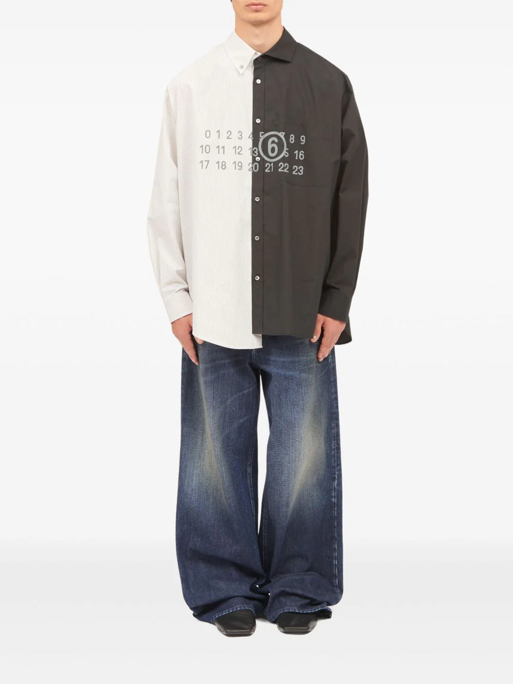 Two-Tone Long-Sleeved Shirt - Image 4
