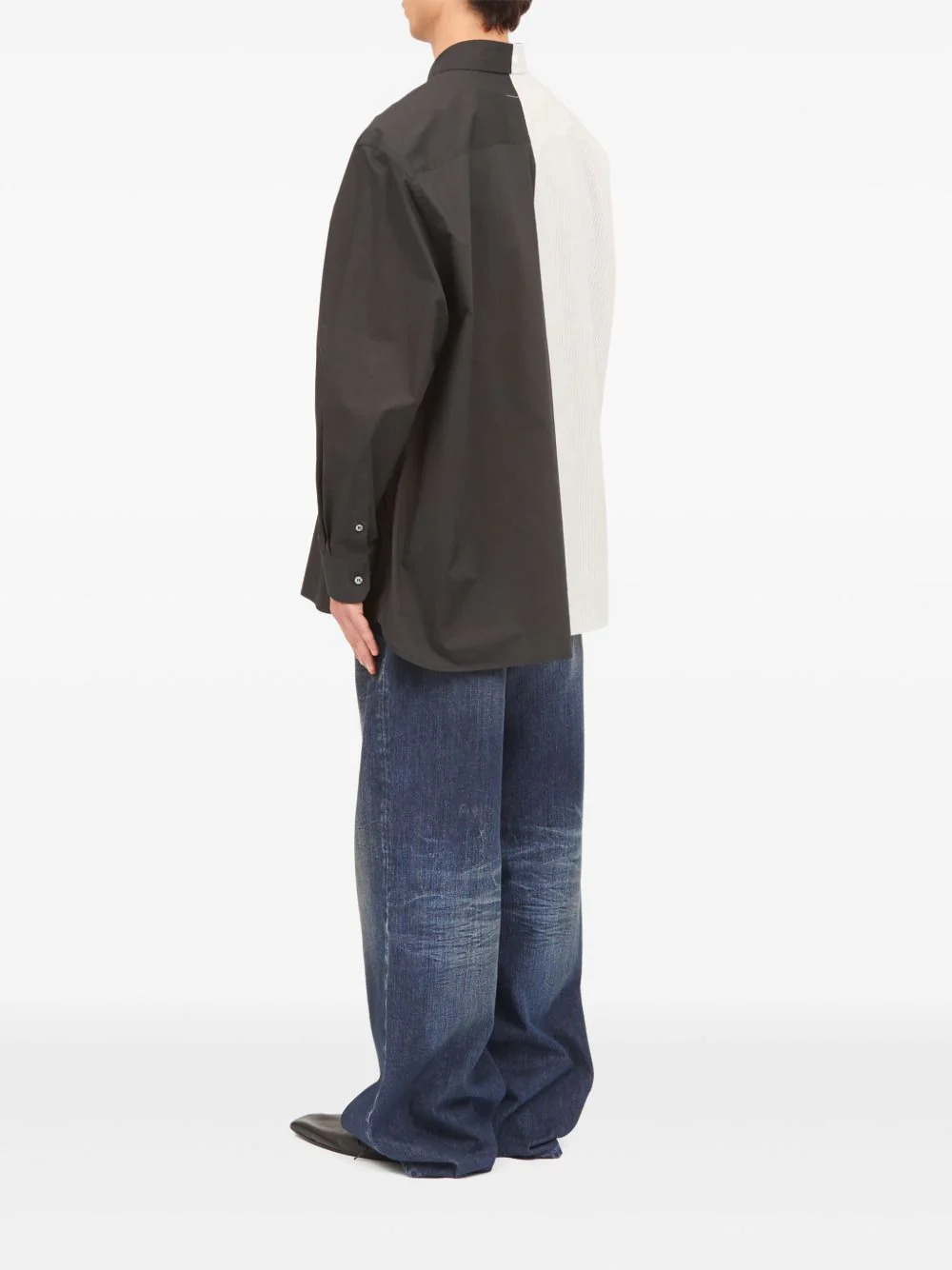 Two-Tone Long-Sleeved Shirt - Image 5
