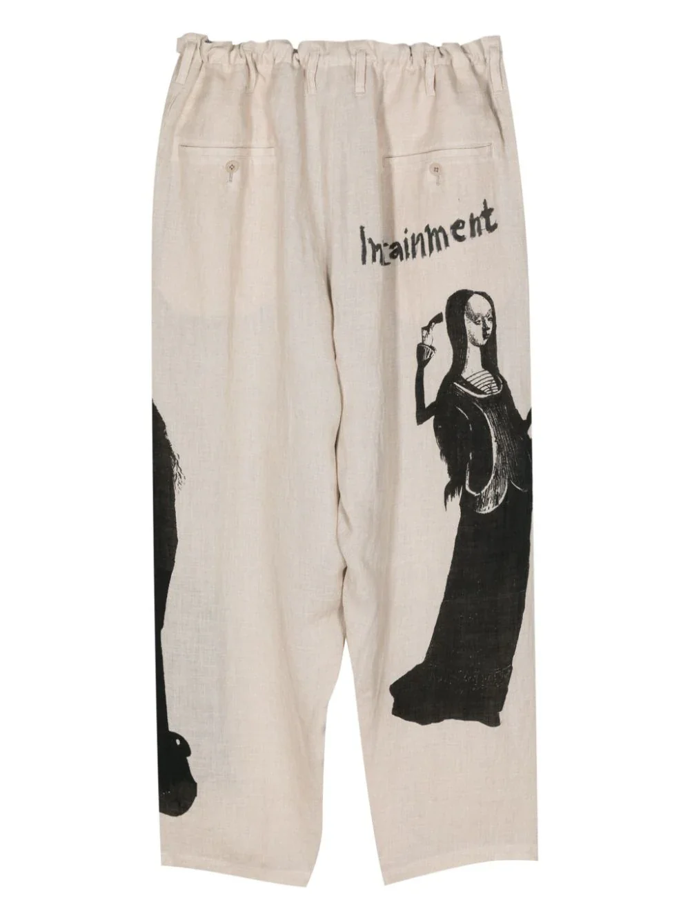 U-Lady Print Tapered Trousers - Image 2