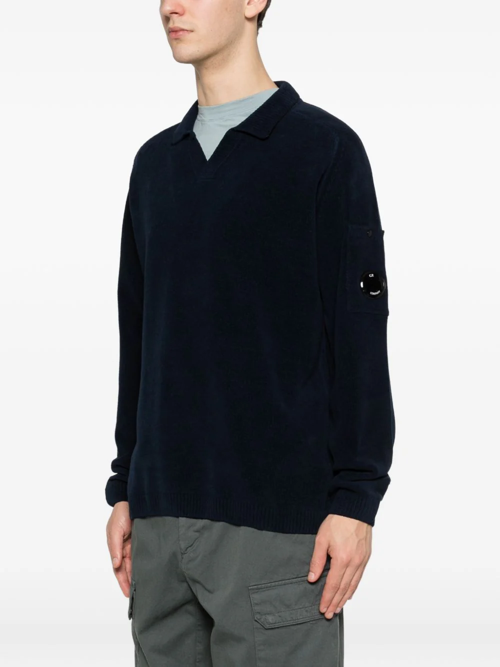 V-Neck Pocket-Sleeve Sweater - Image 3