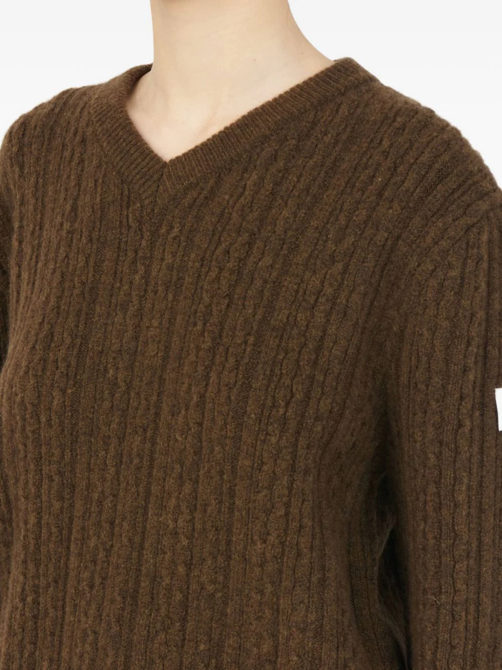 V-Neck Ribbed Sweater - Image 4