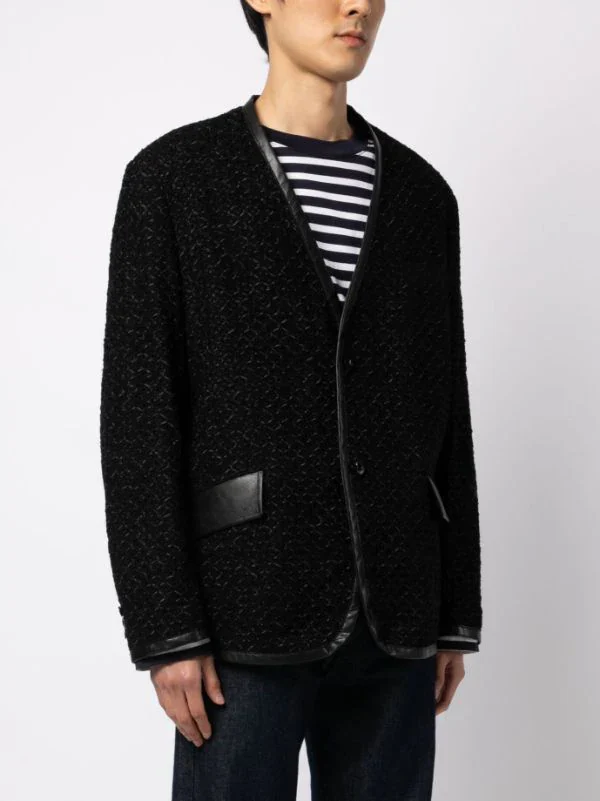 V-Neck Single-Breasted Jacket - Image 2