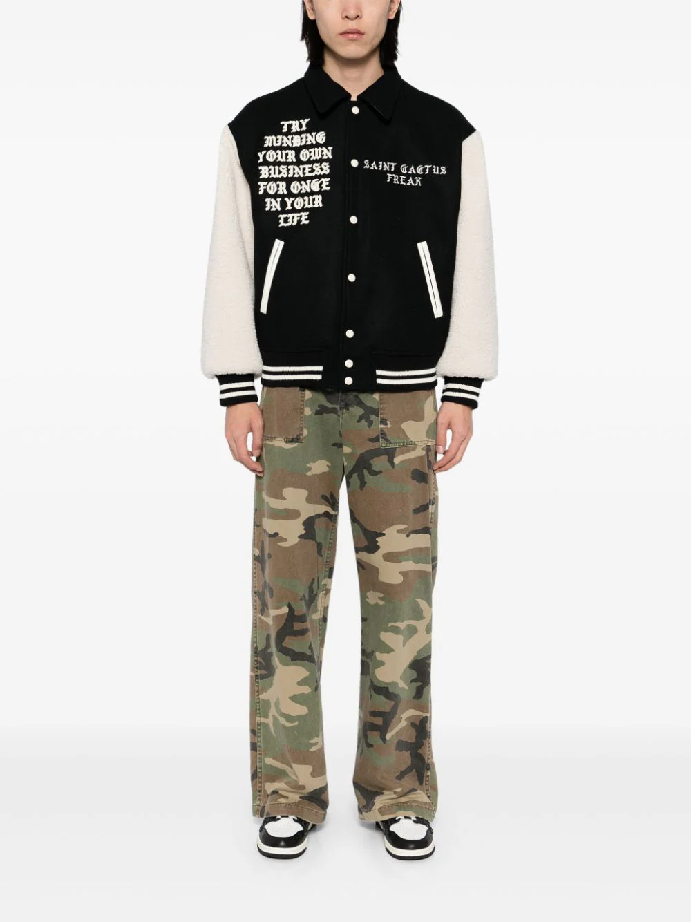X Cactus Plant Flea Market Varsity Jacket - Image 2