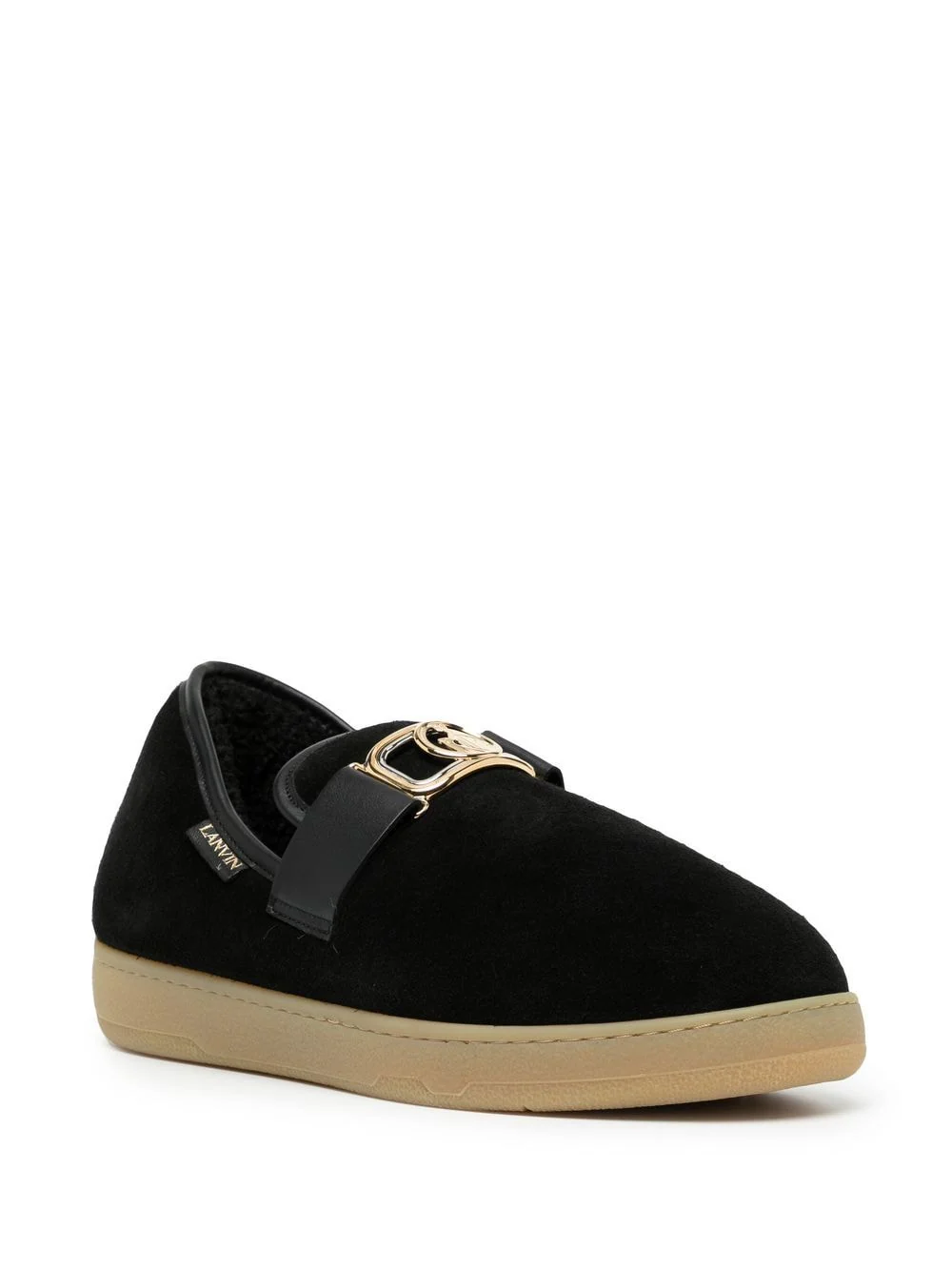 Velvet Logo-Buckle Slippers - Image 3