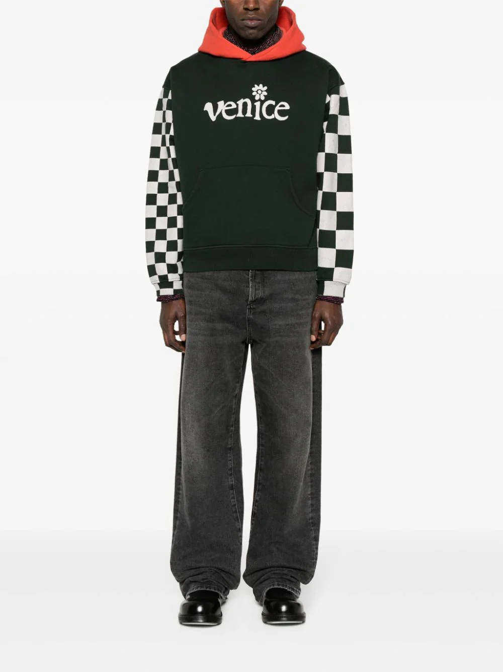 Venice-Print Colour-Block Hoodie - Image 2