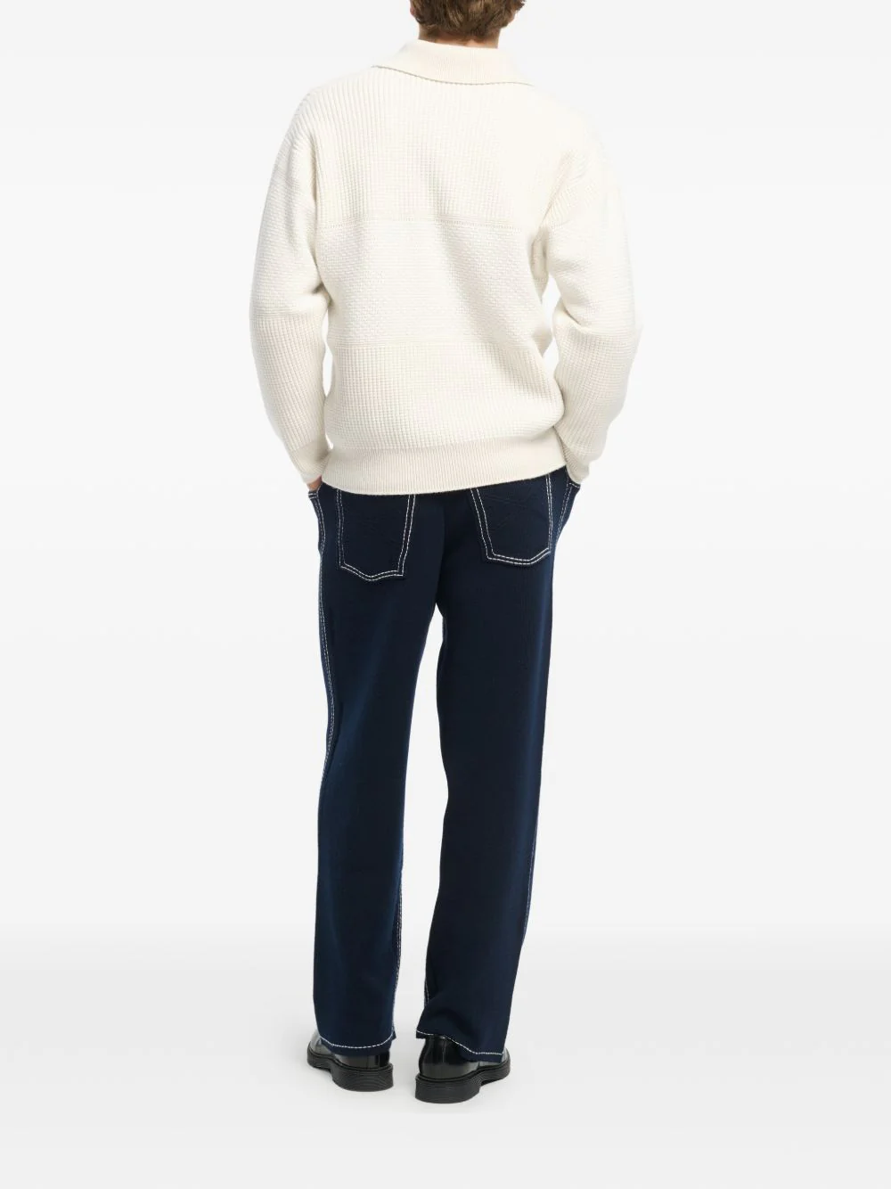 Waffle-Effect Polo Shirt - Image 3