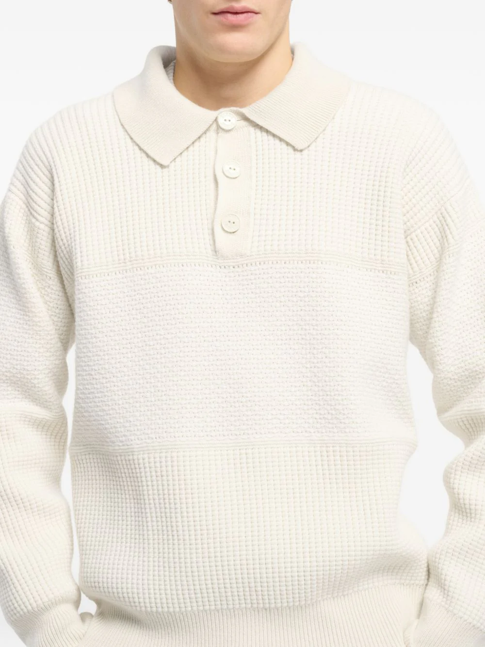 Waffle-Effect Polo Shirt - Image 4
