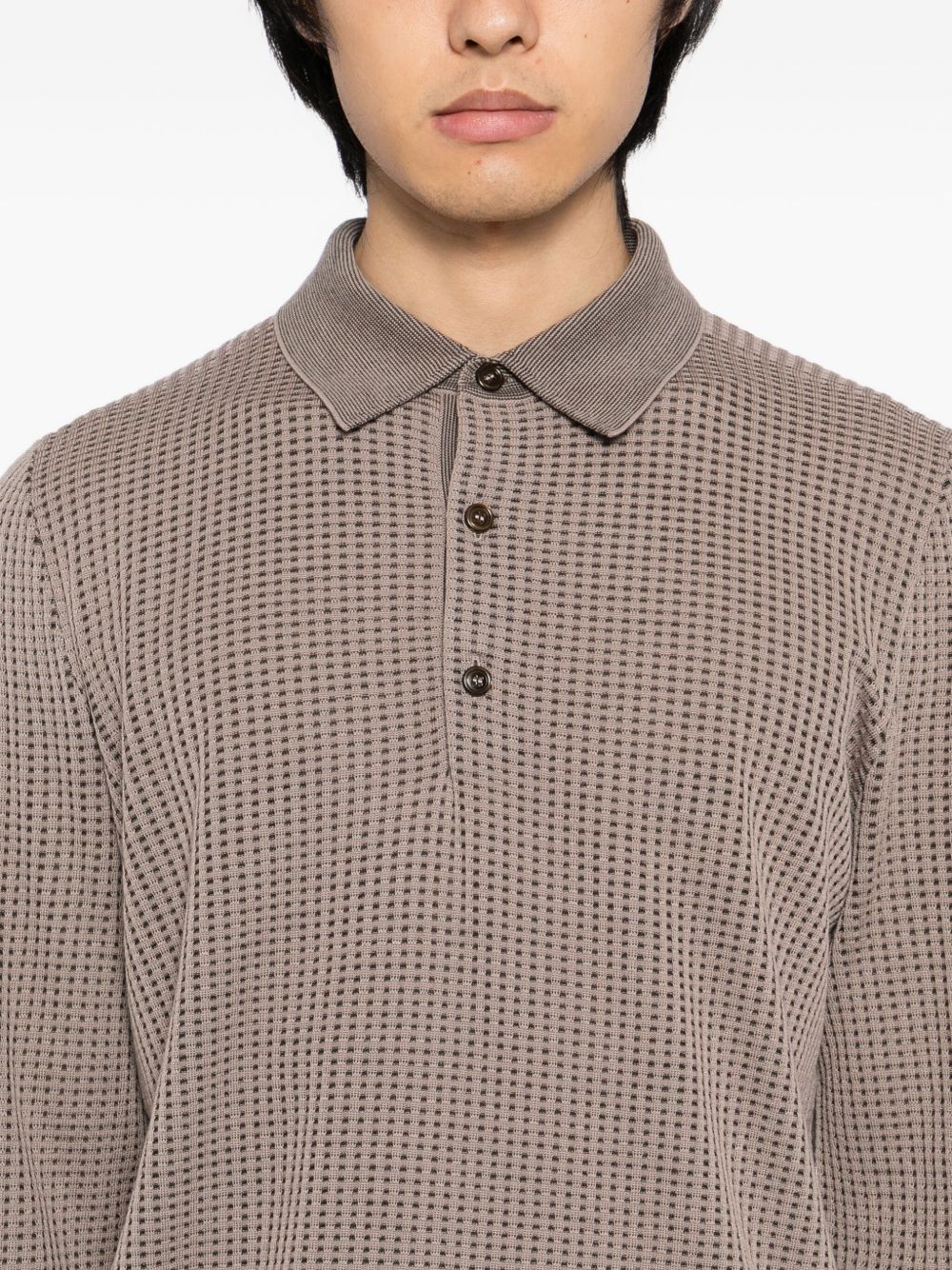 Waffle-Knit Polo Shirt - Image 4