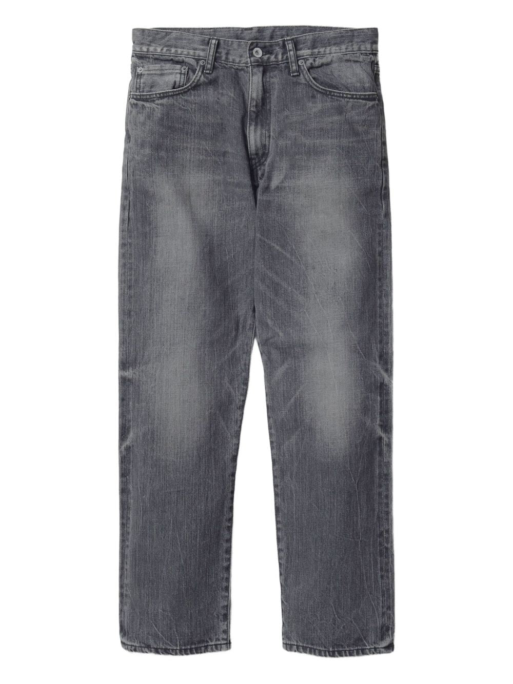 Washed-Effect Five-Pocket Jeans