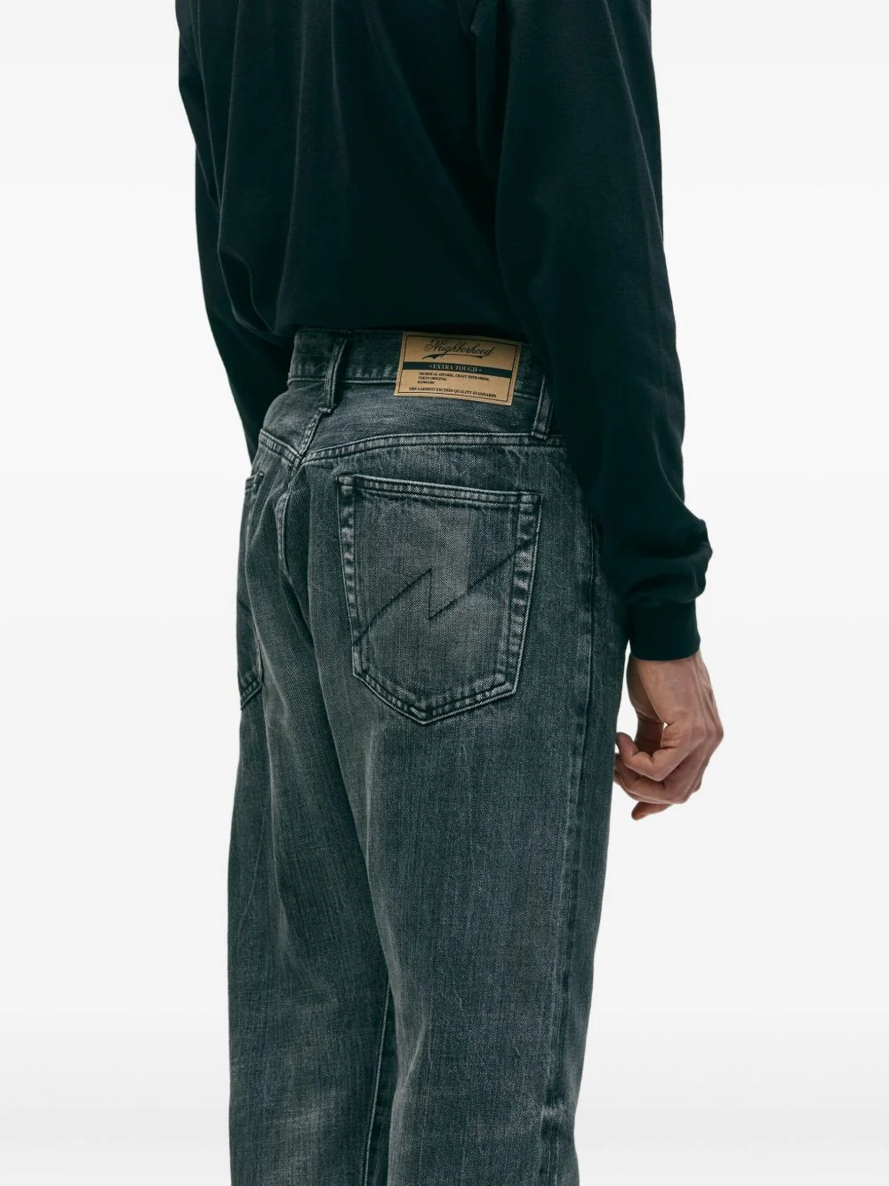 Washed-Effect Five-Pocket Jeans - Image 4