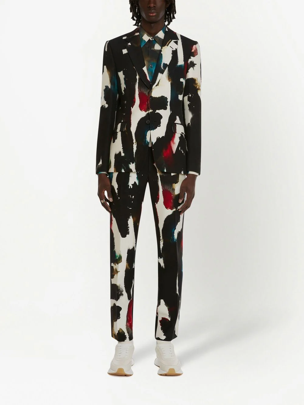 Watercolour Cigarette-Cut Trousers - Image 4