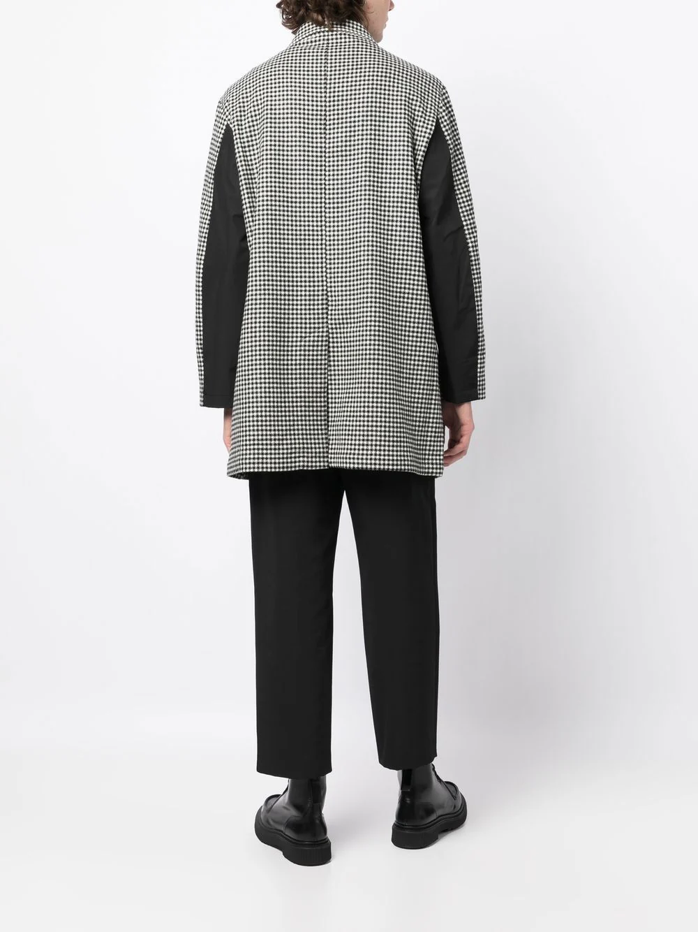 Wool Dogtooth Pattern Coat - Image 5