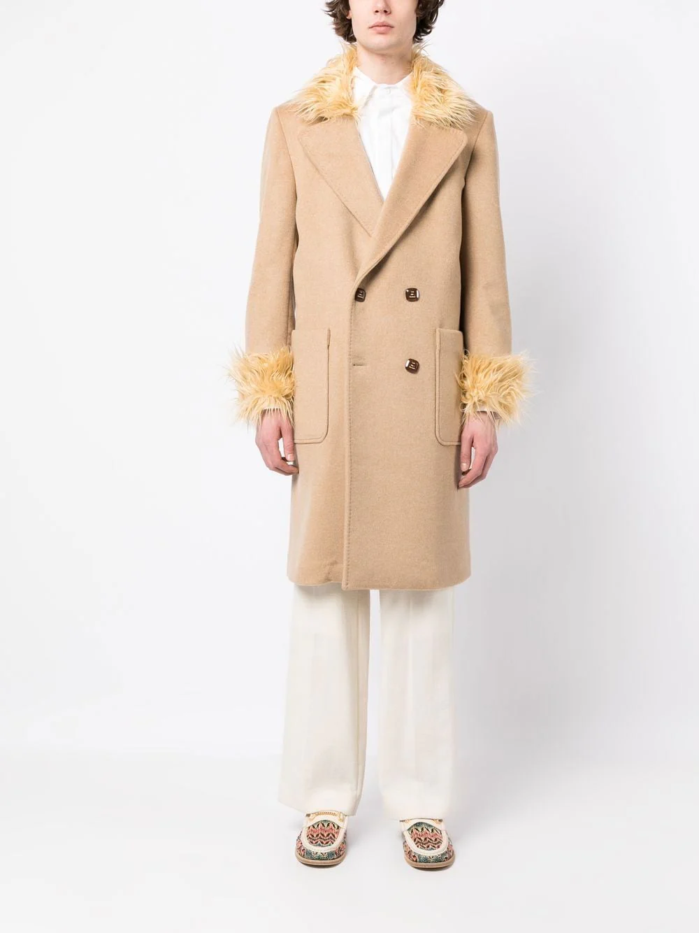 Wool Double-Breasted Coat - Image 5