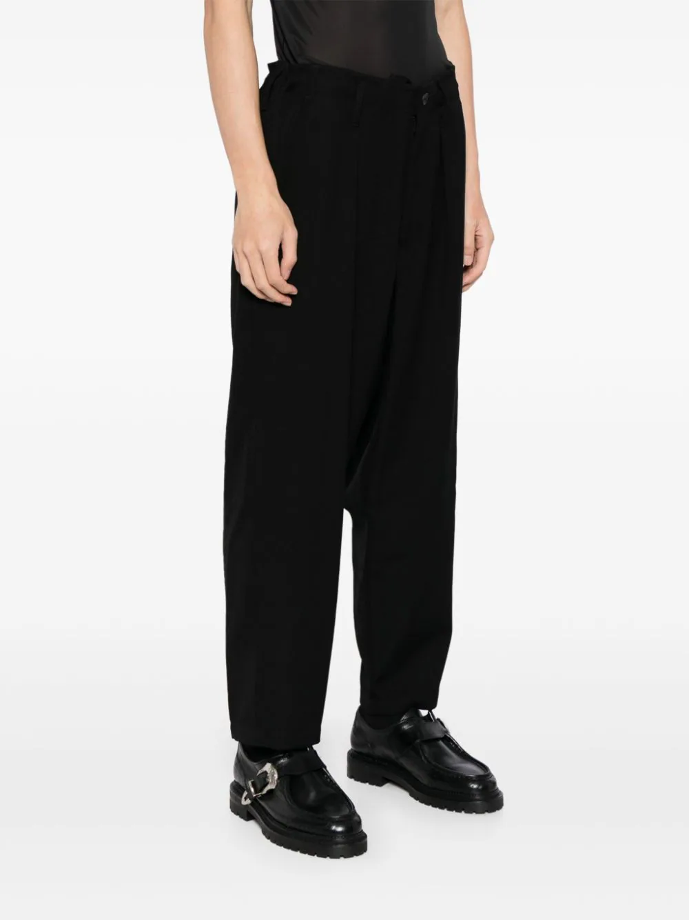 Wool Tapered Trousers - Image 3