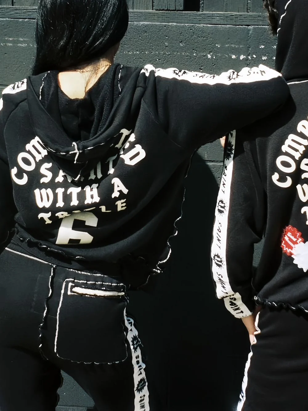 X A Love Movement Appliqué Hoodie - Image 3