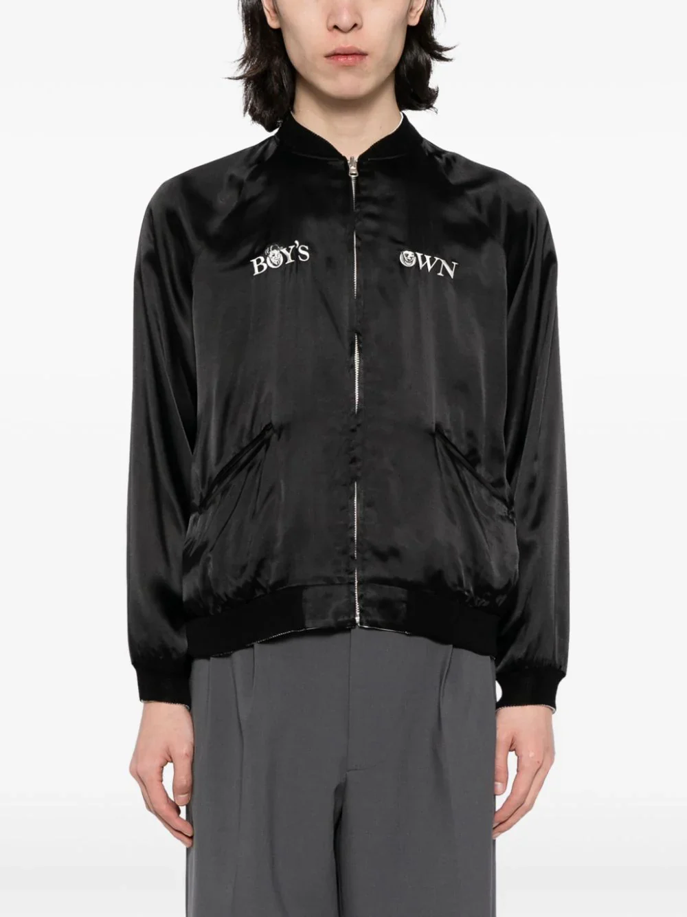X Boy's Own Embroidered Bomber Jacket - Image 3