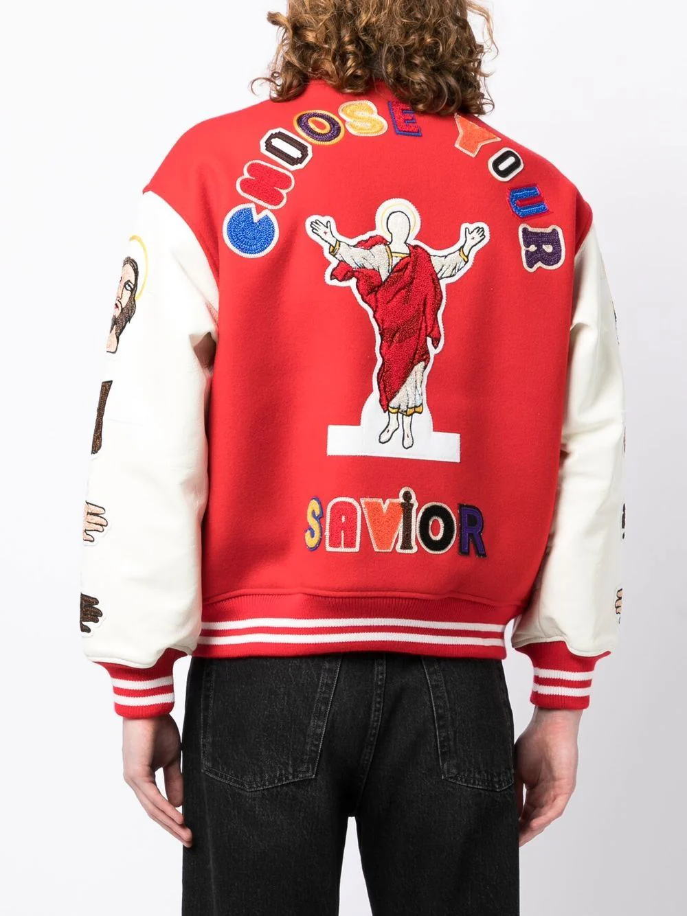 Denim Tears Embroidered-Patch Bomber Jacket - Image 5