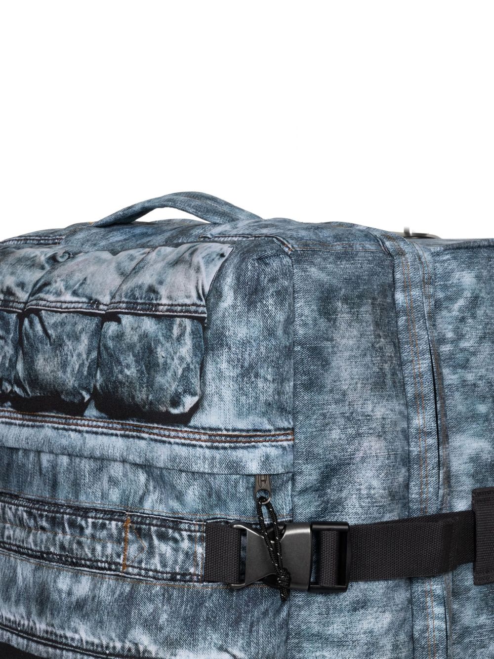 X Diesel Large Transit'r L Denim-Effect Luggage - Image 5