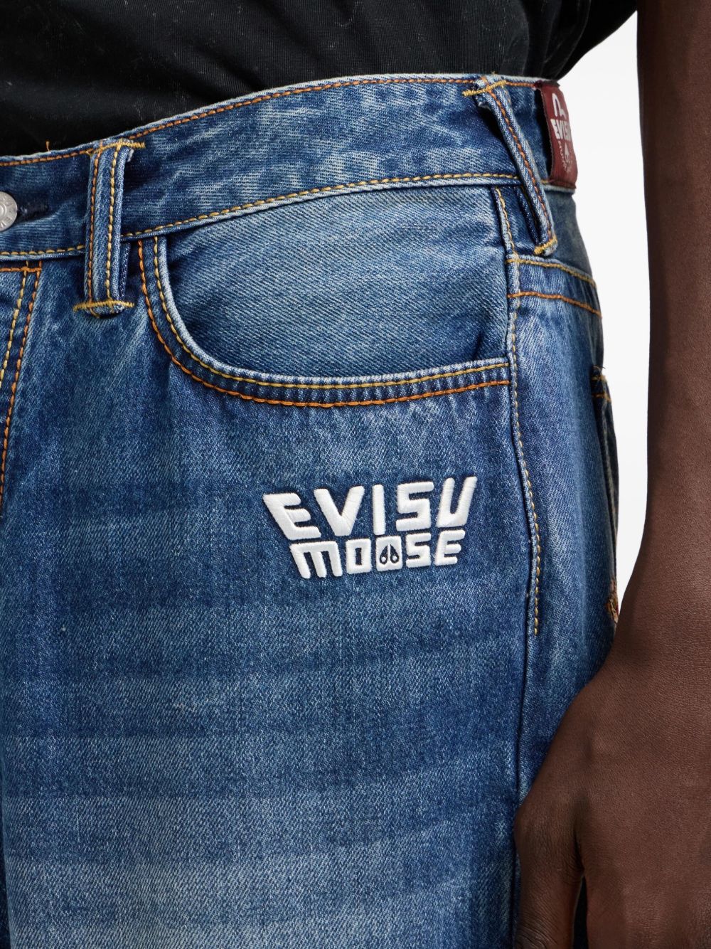 X Evisu Embroidered-Logo Jeans - Image 3