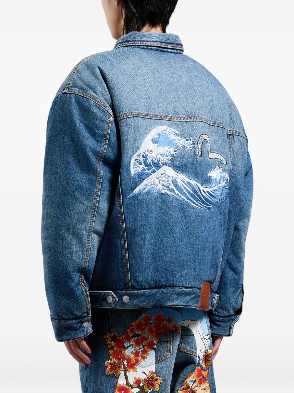 X Evisu Graphic-Print Cotton Jacket - Image 3