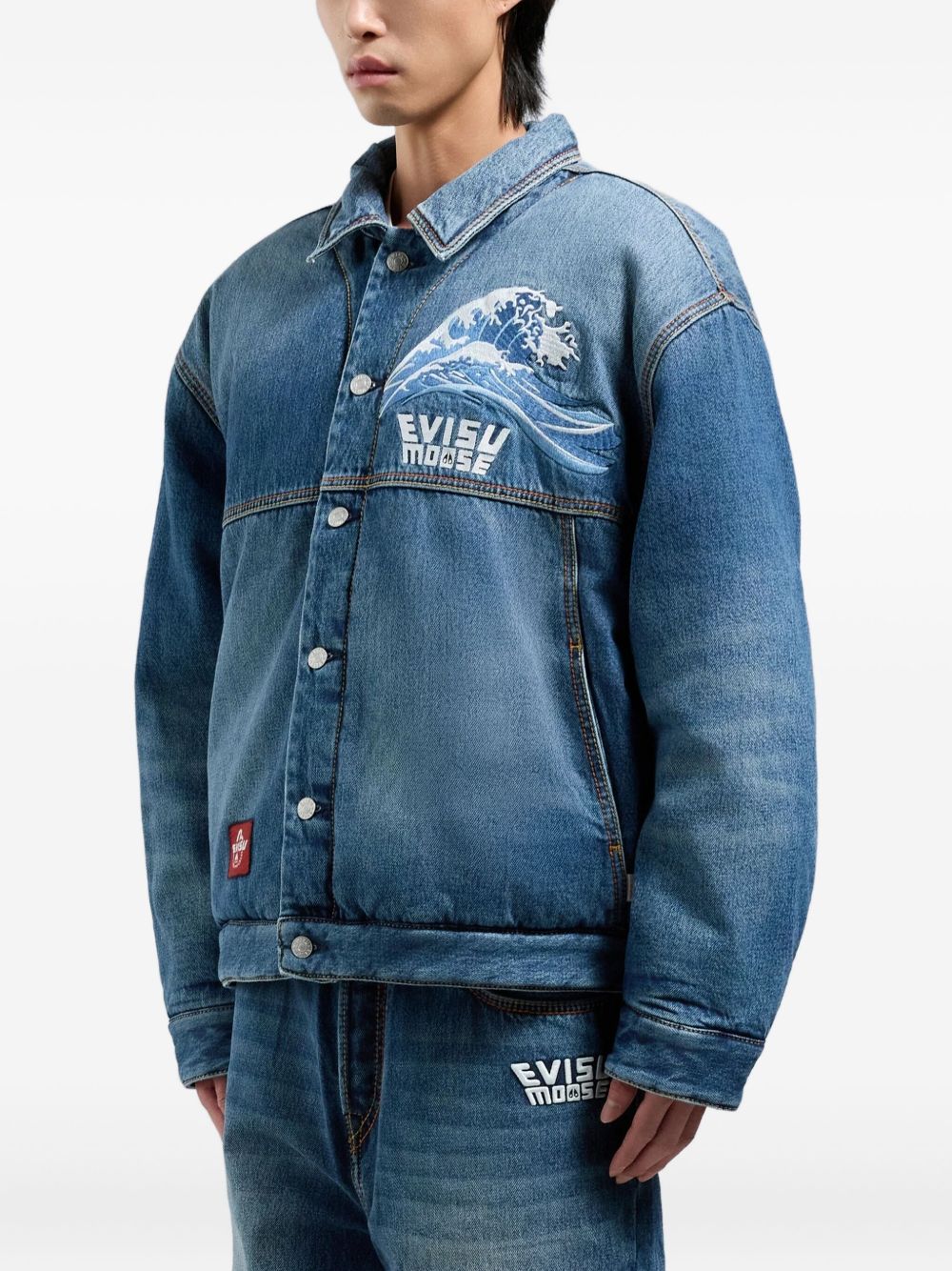 X Evisu Graphic-Print Cotton Jacket - Image 4