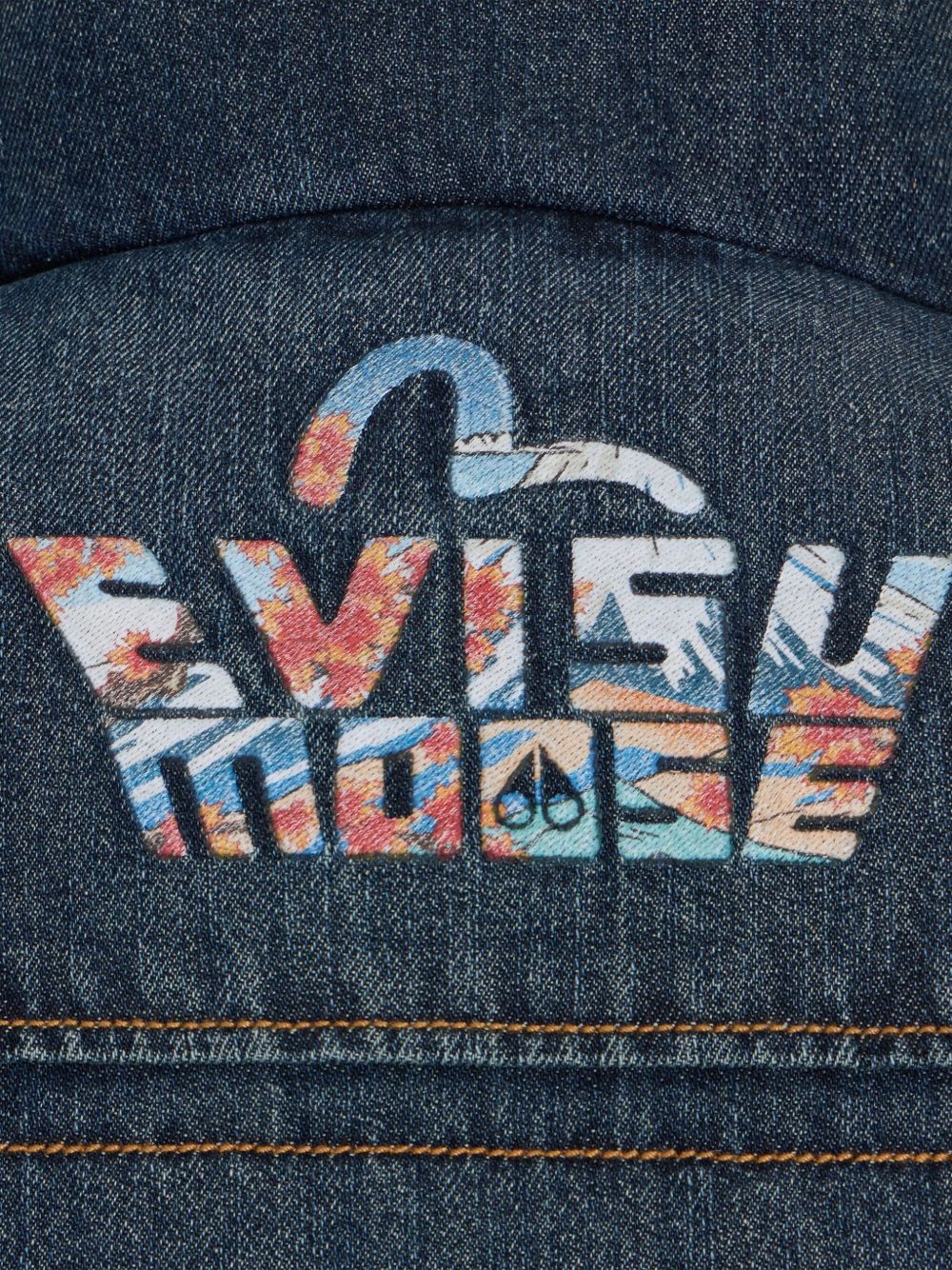 X Evisu Padded Logo-Patch Vest - Image 4