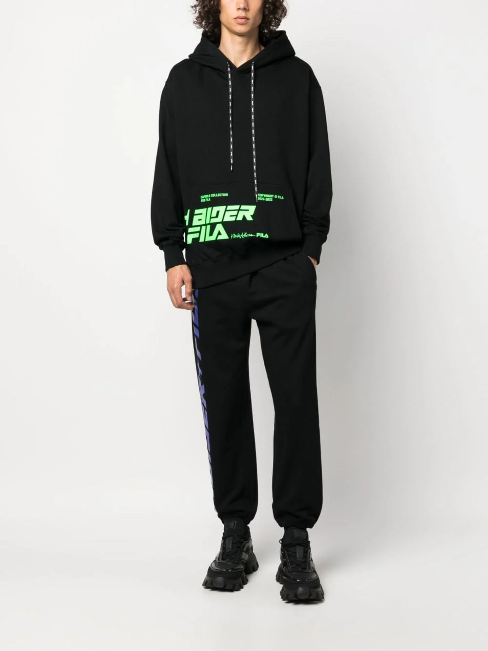 X Fila Logo-Print Track Pants - Image 4