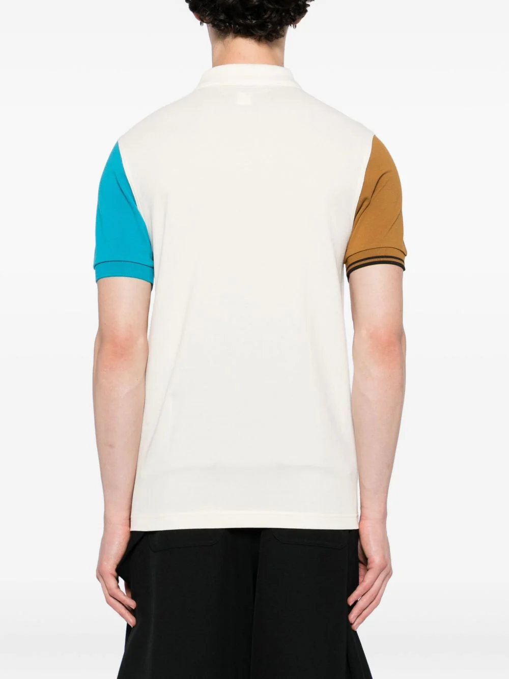 X Fred Perry Colour-Block Short-Sleeve Polo Shirt - Image 4