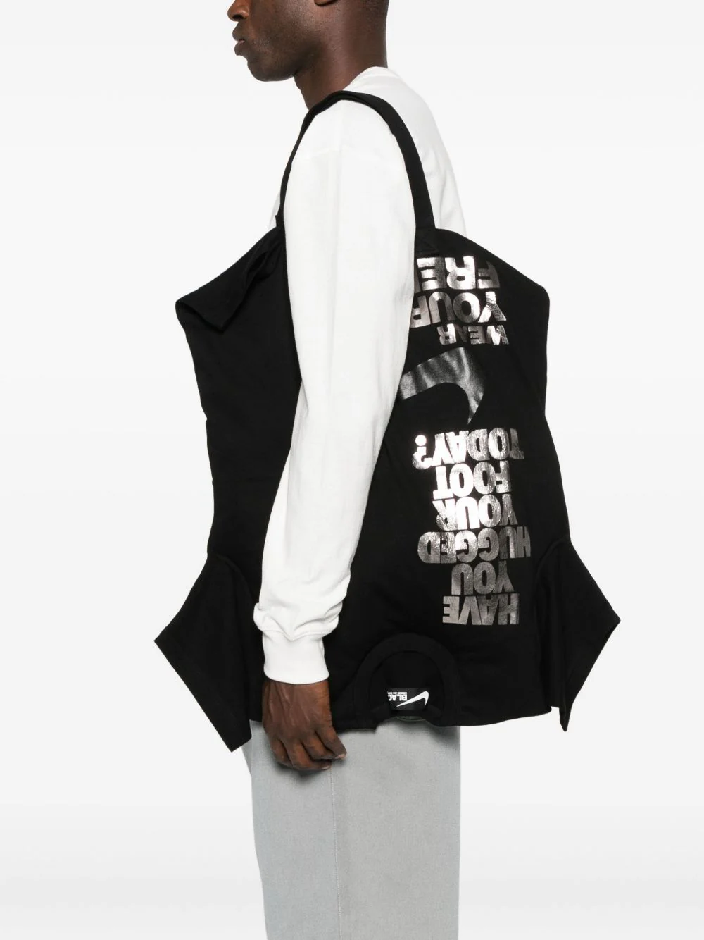 X Nike Slogan-Print Tote Bag - Image 2