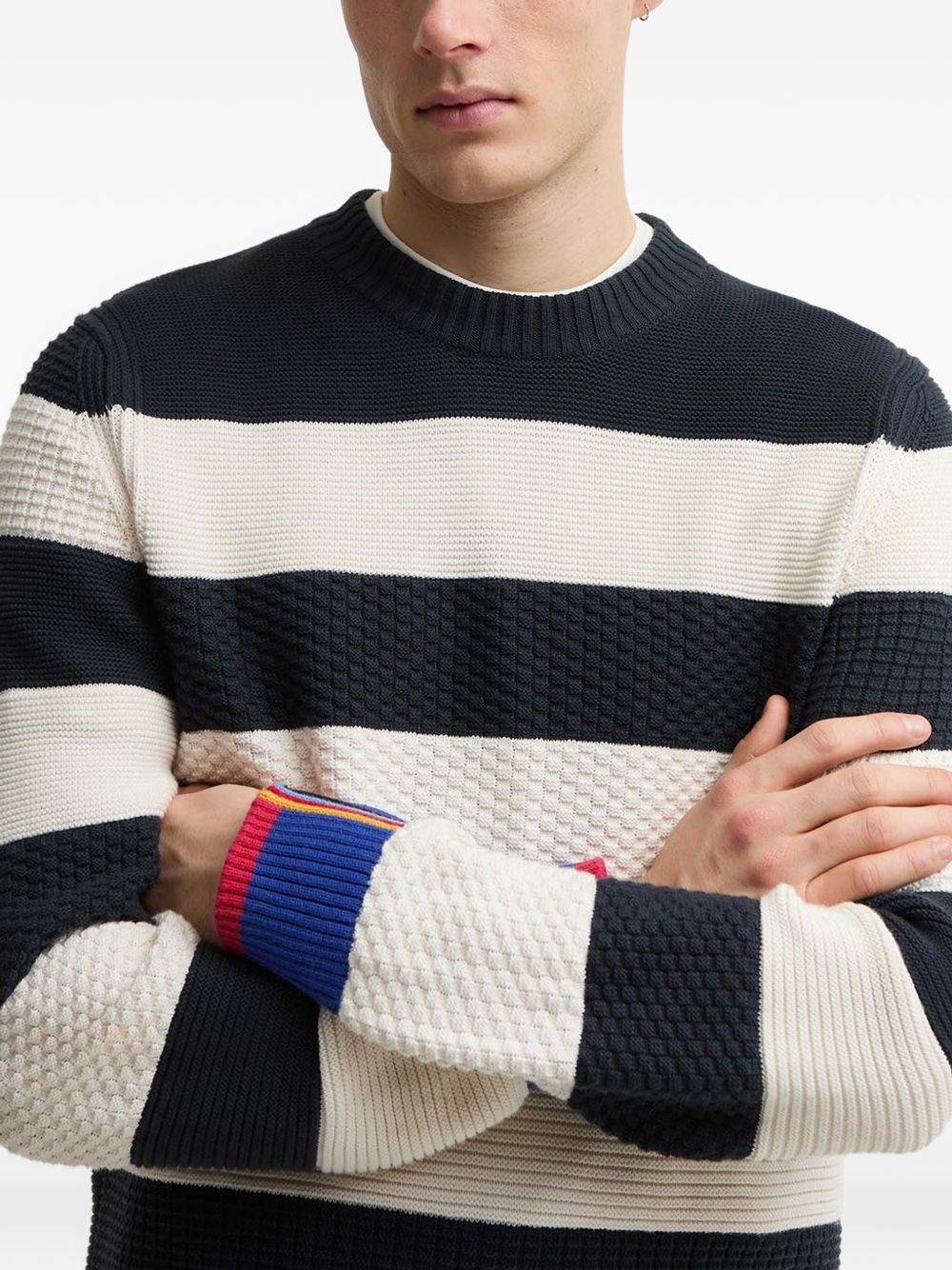 X Paul Smith Striped Textured Sweater - Image 2