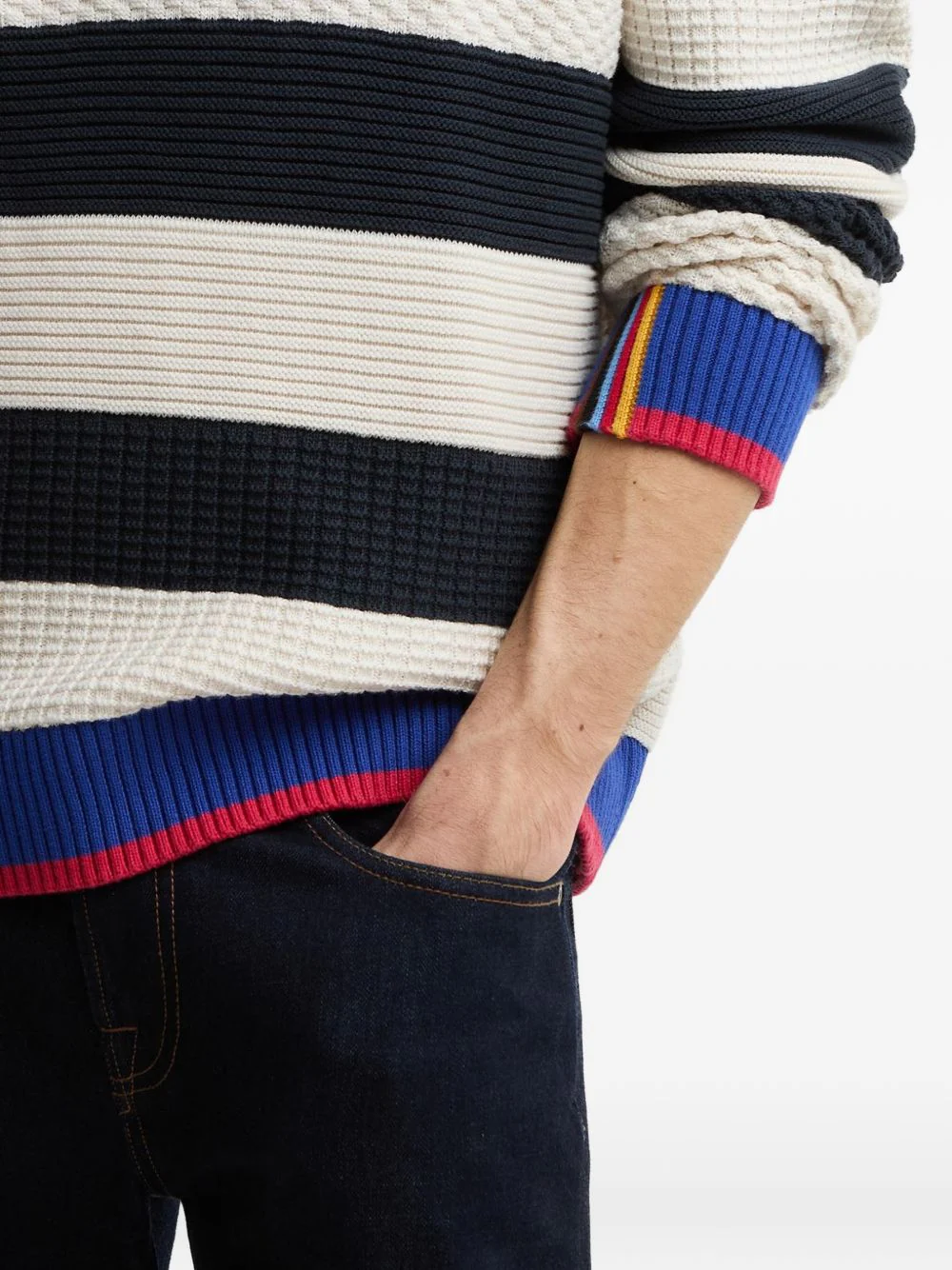 X Paul Smith Striped Textured Sweater - Image 3