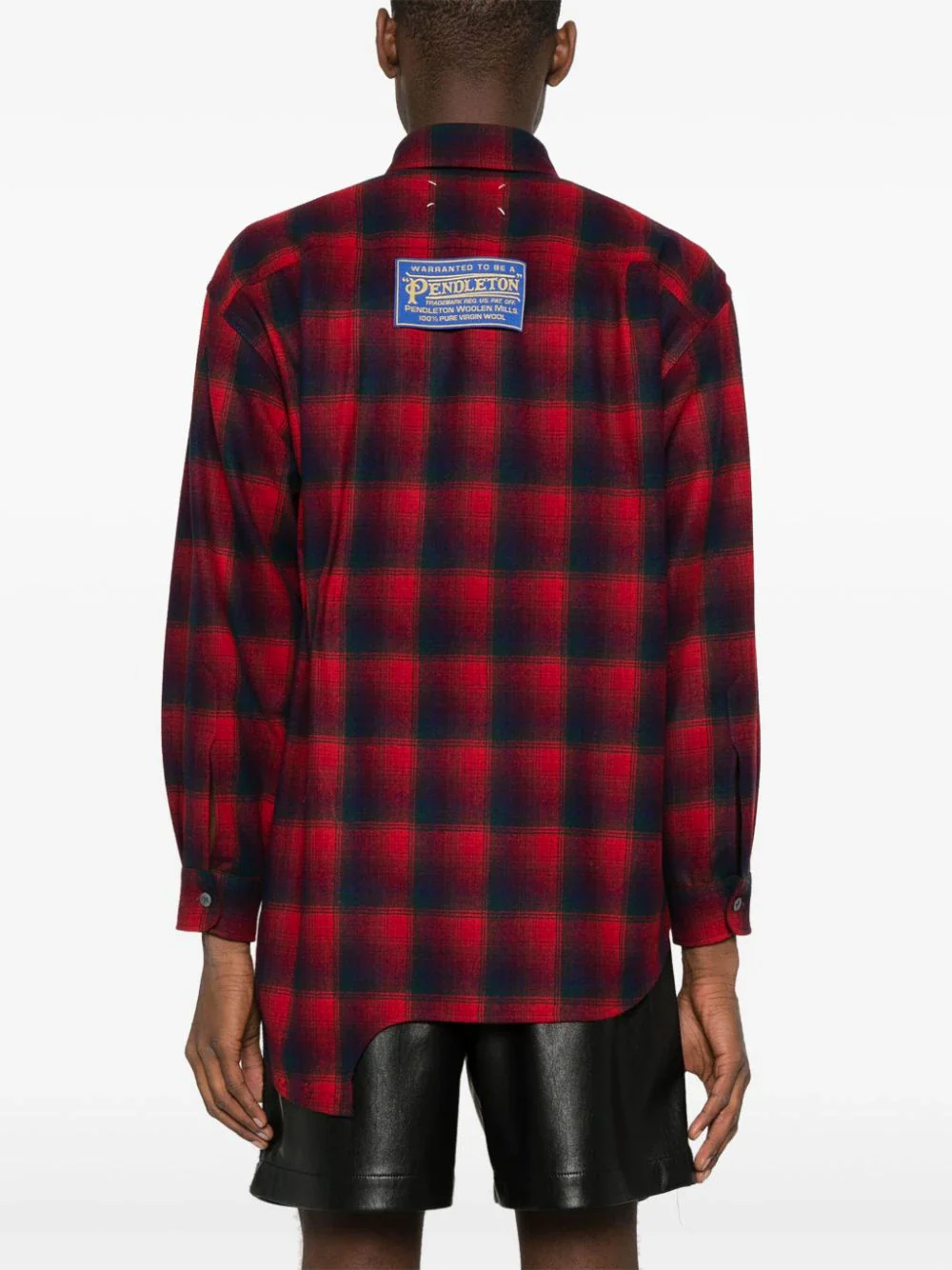 X Pendleton Checked Wool Playsuit Shirt - Image 4