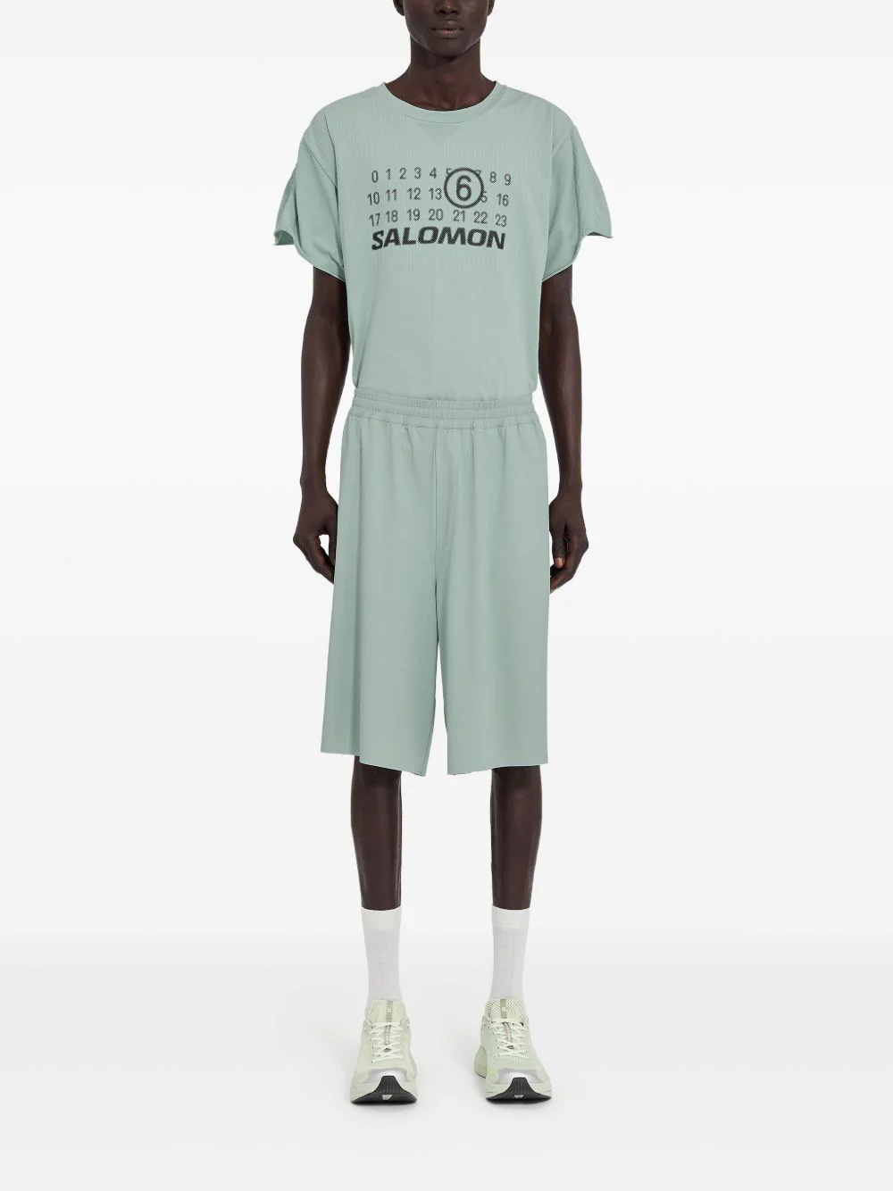 X Salomon Numbers-Print Shorts - Image 2