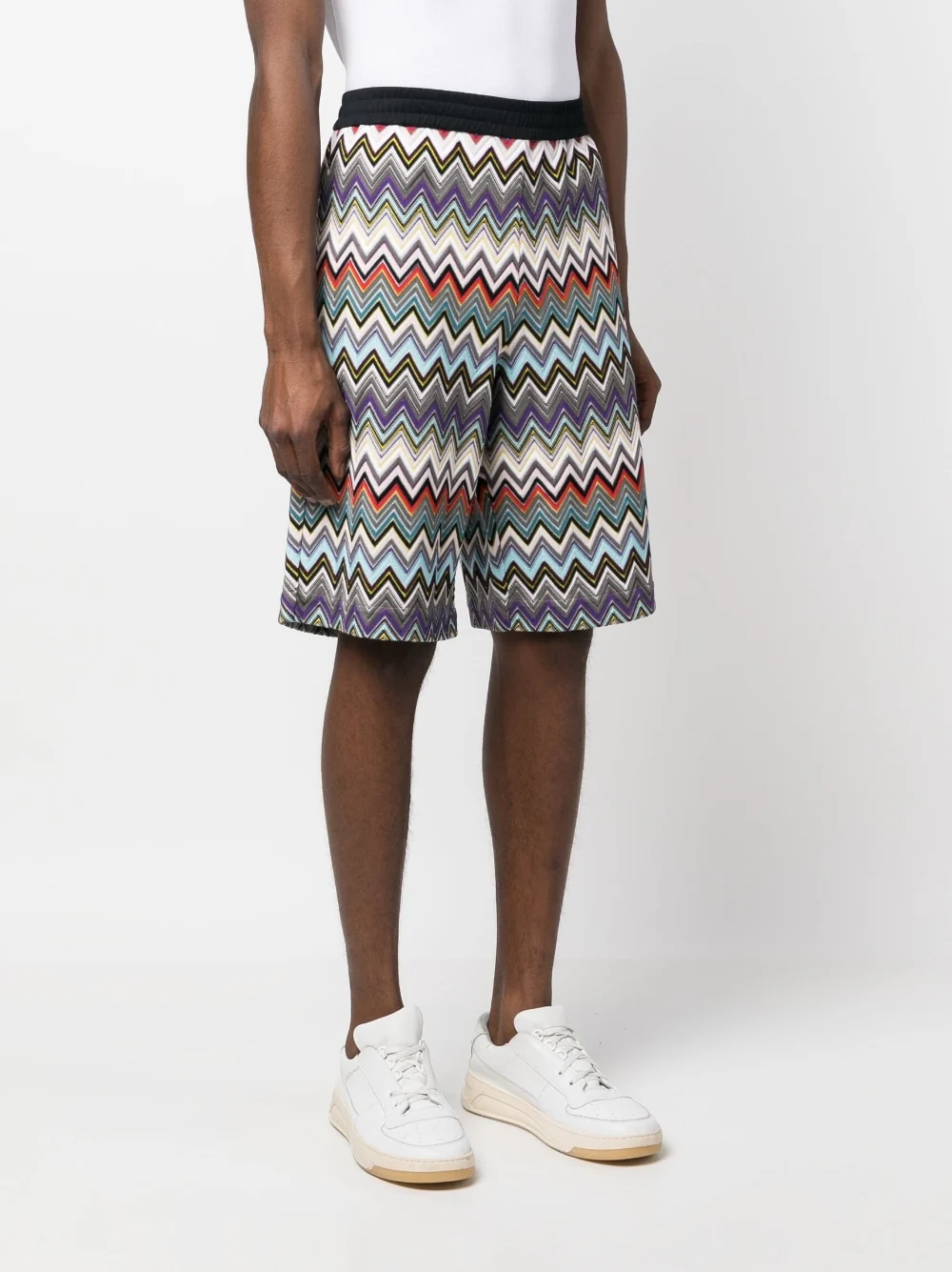 Zigzag-Woven Bermuda Shorts - Image 2