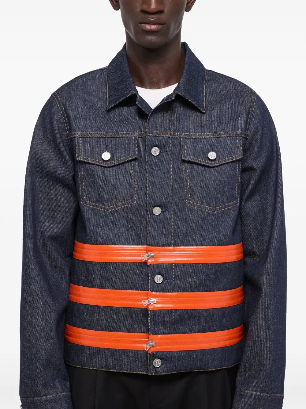 Zip-Detail Denim Trucker Jacket - Image 5