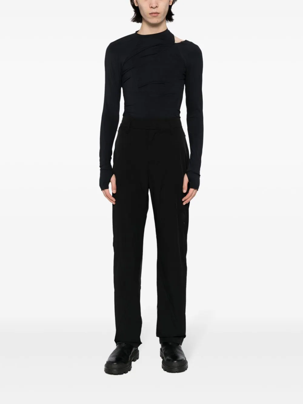 Zip-Detail High-Waist Trousers - Image 2