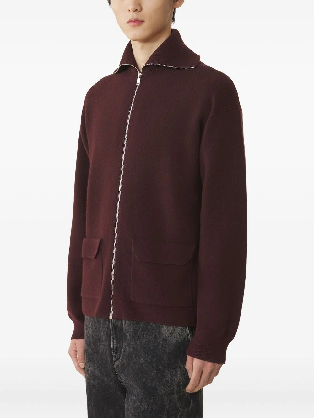 Zip-Fastening Cashmere Cardigan - Image 3
