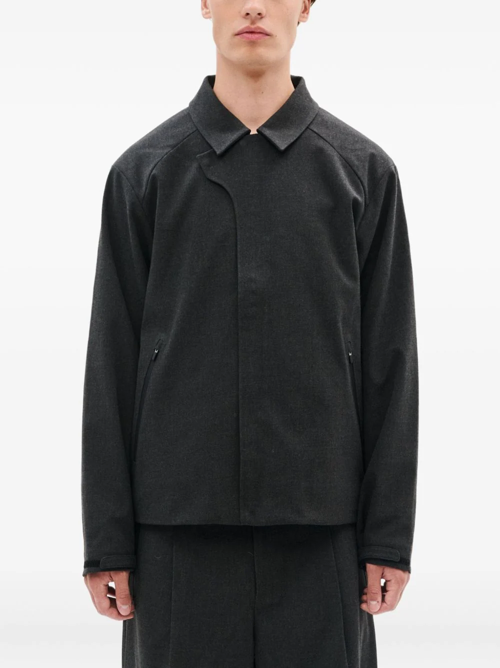 Zip-Fastening Collared Jacket - Image 5