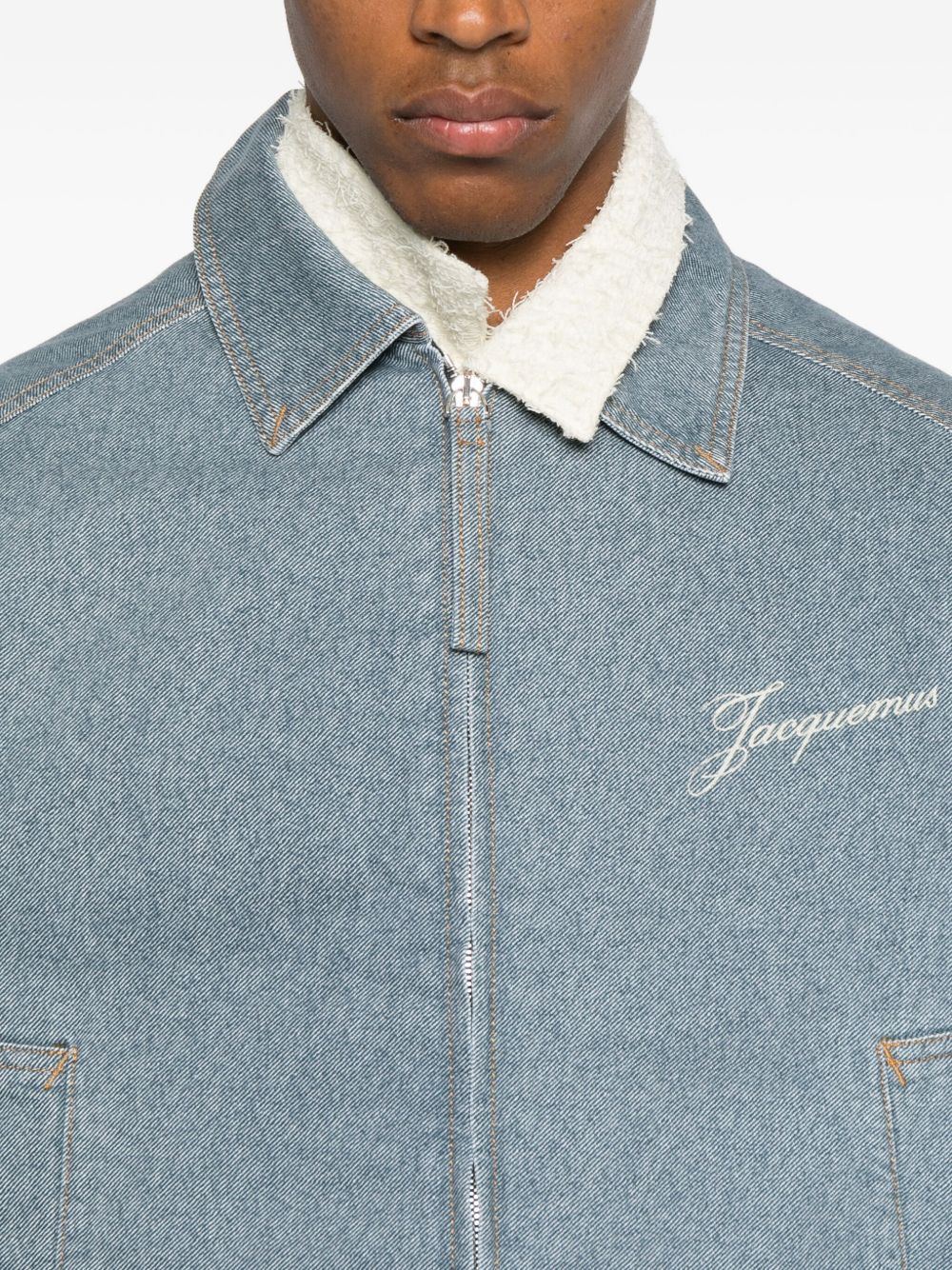Zip-Fastening Logo-Detail Jacket - Image 5