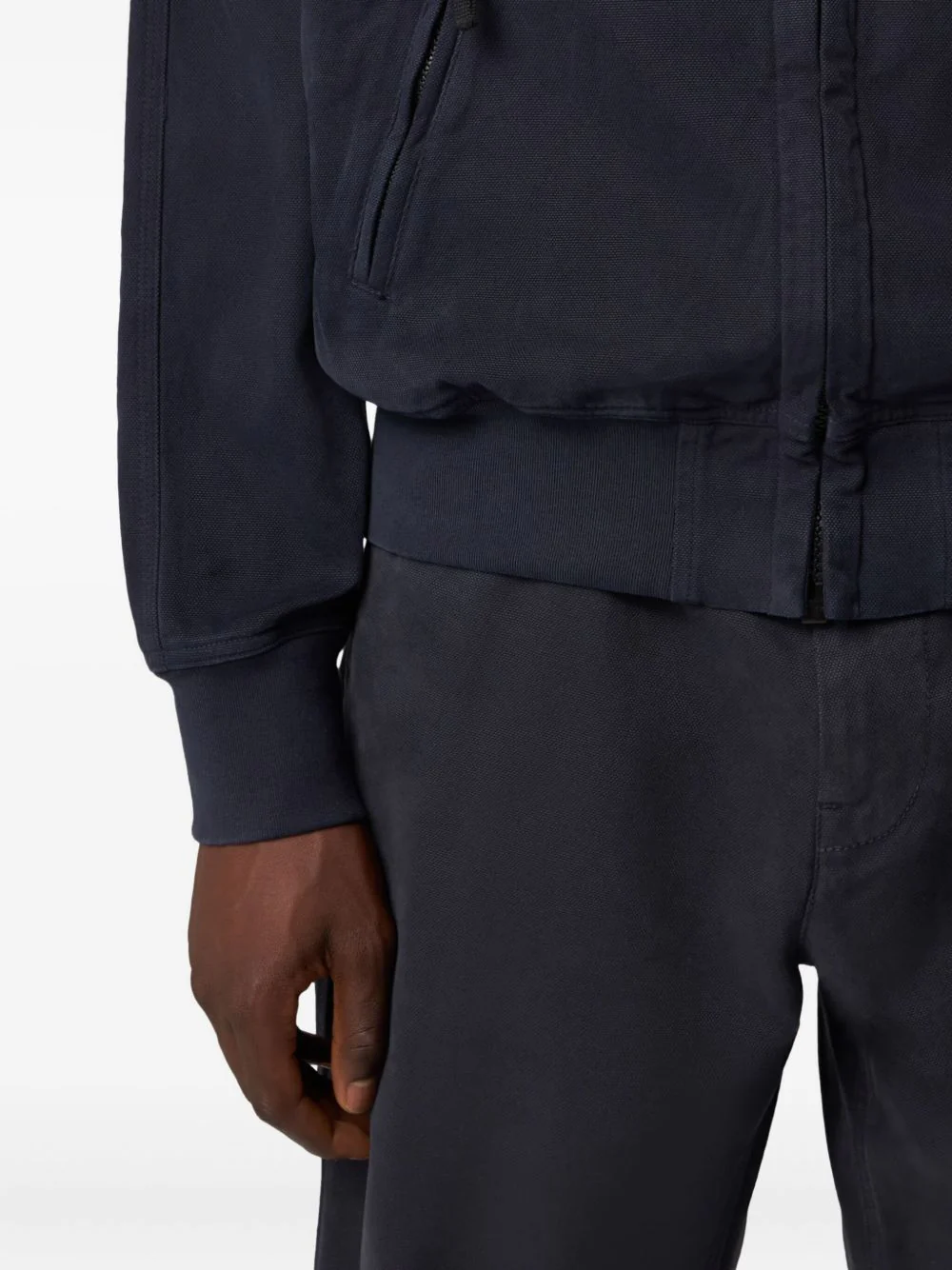 Zip-Fastening Welt-Pockets Sweatshirt - Image 4
