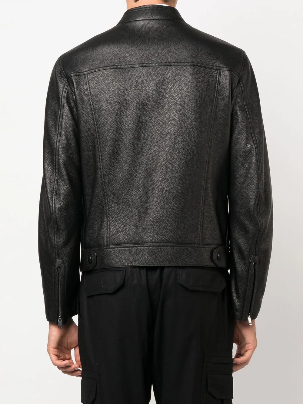 Zip-Front Leather Jacket - Image 3