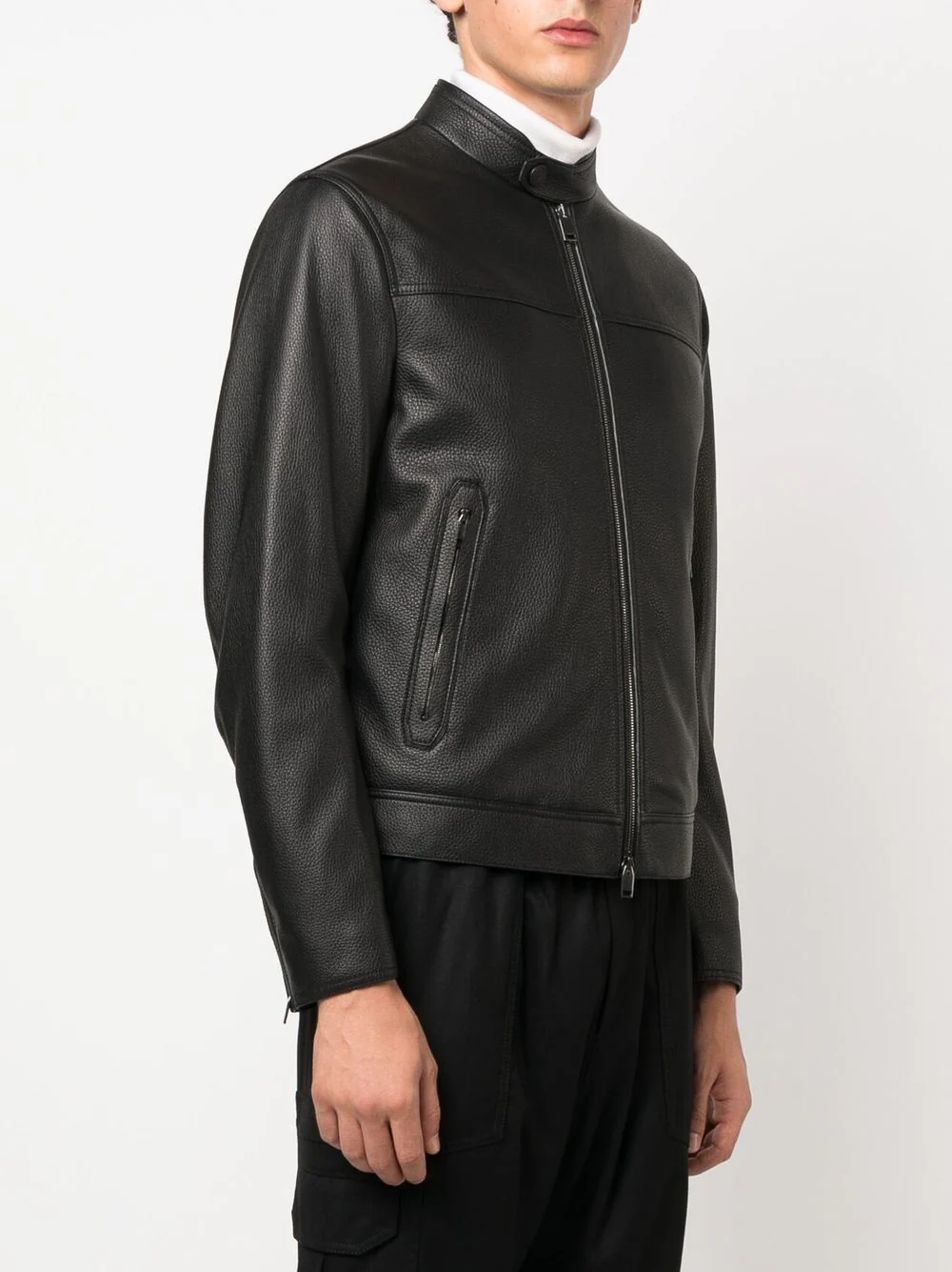 Zip-Front Leather Jacket - Image 5