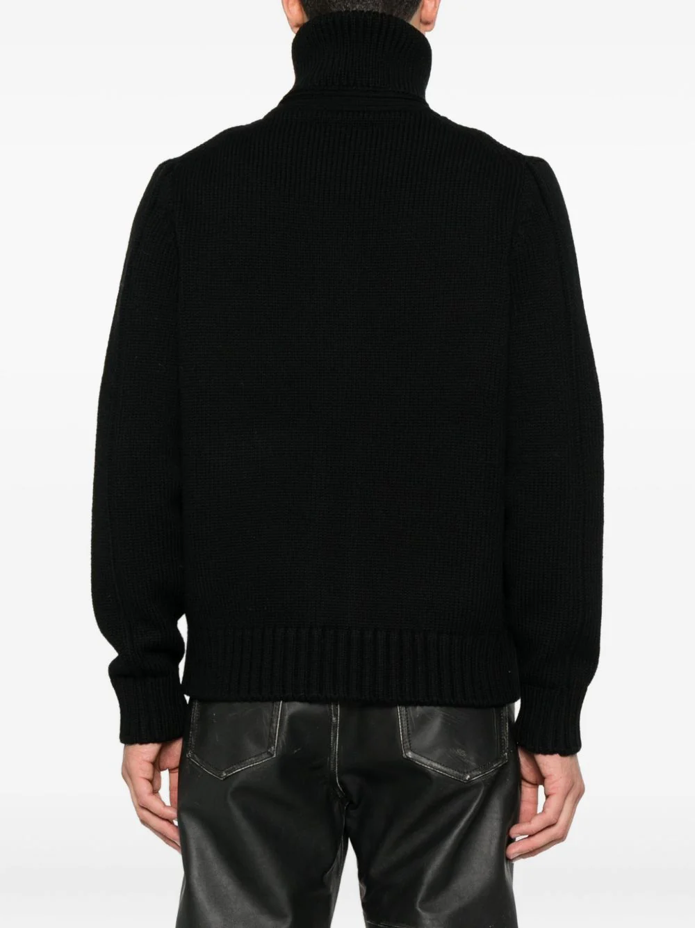 Zip-Front Ribbed Wool Jacket - Image 4