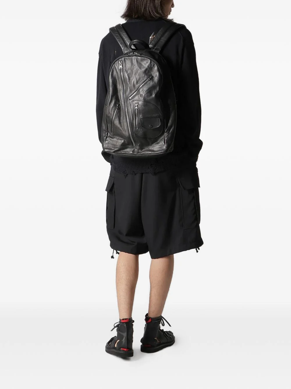 Zip Leather Backpack - Image 3