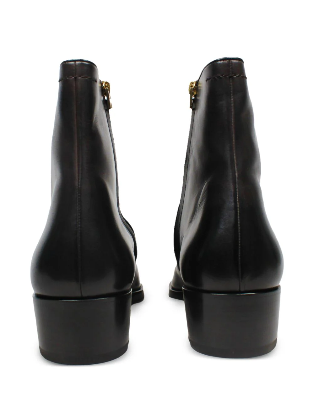 Zip Leather Boots - Image 3