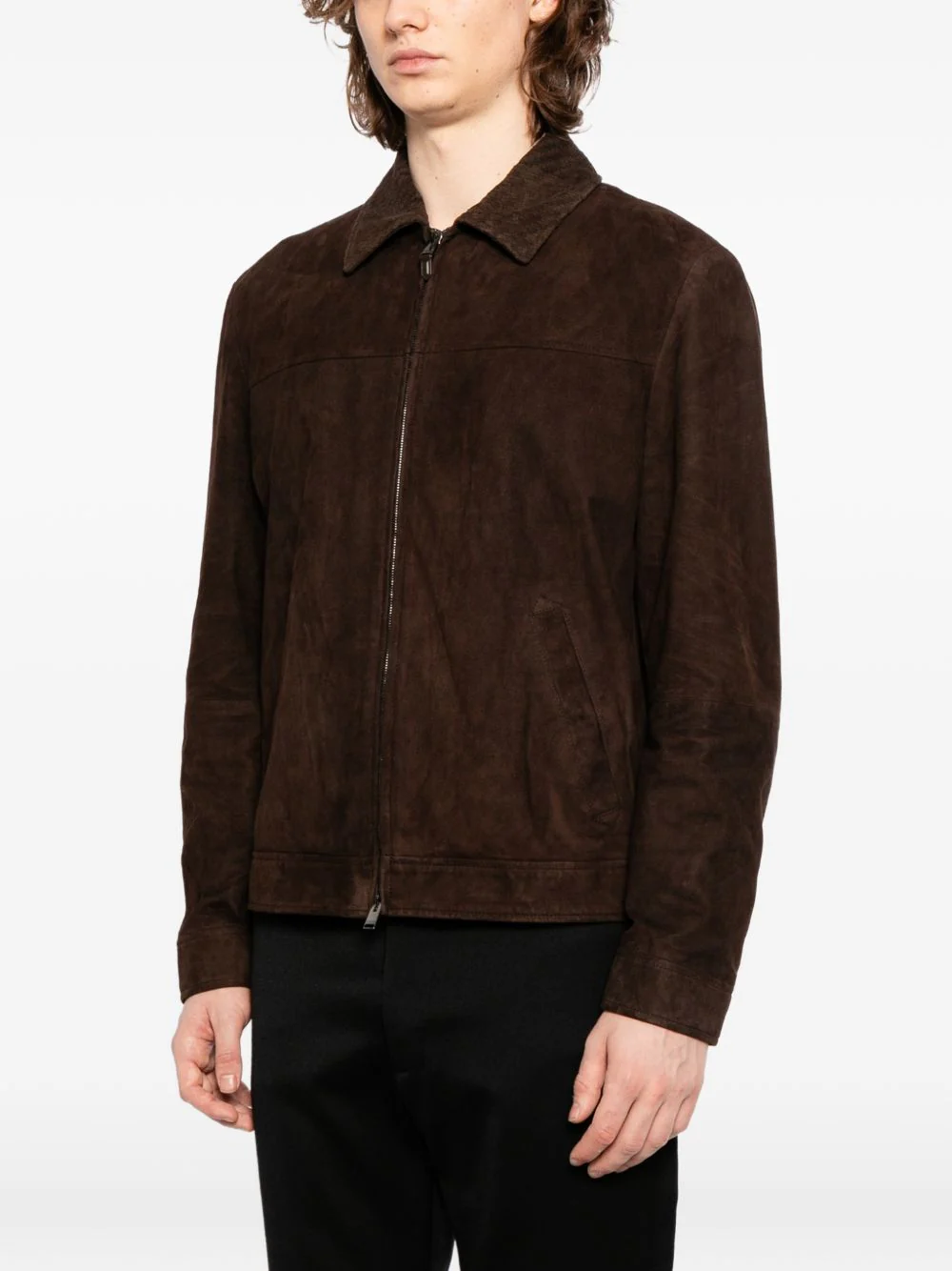 Zip Suede Jacket - Image 3