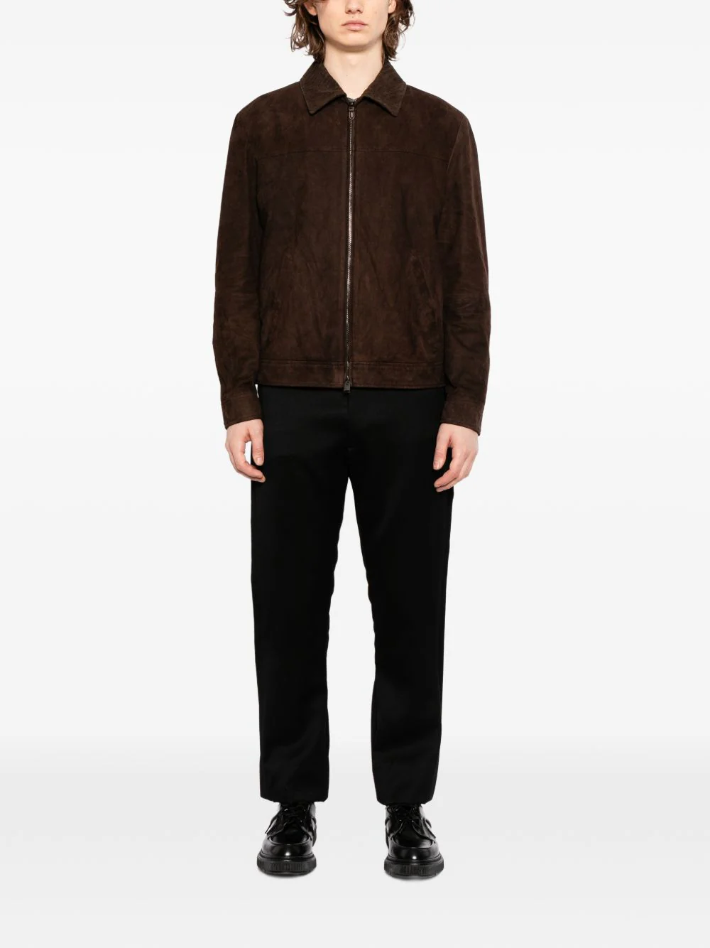 Zip Suede Jacket - Image 5